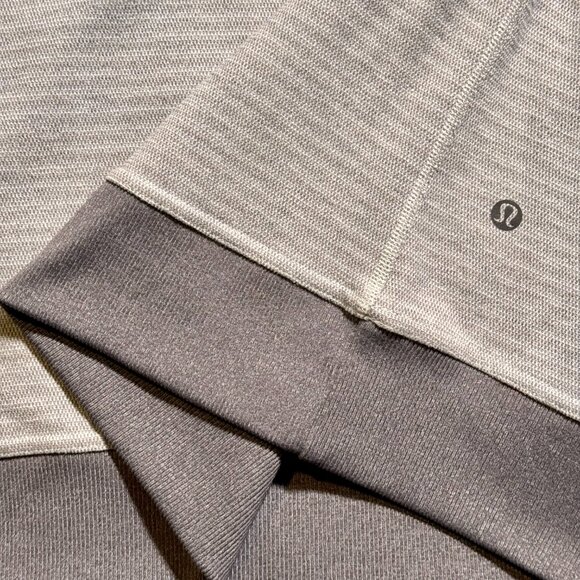 lululemon Men’s Gray Crewneck Sweatshirt Zip Chest Pocket Size M or L - Picture 4 of 7